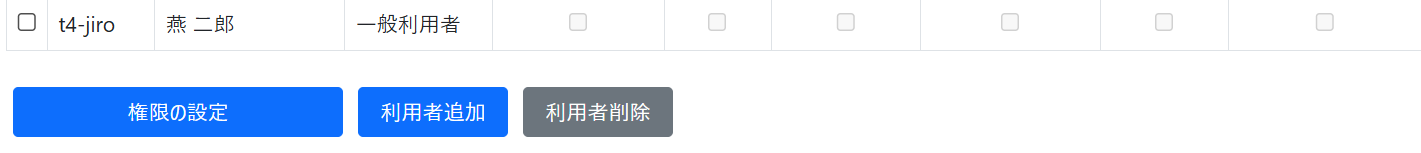 TSUBAMEグループ 利用者追加 画面